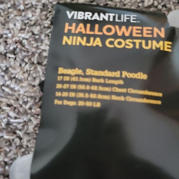 Vibrant Life Red Black Halloween Ninja Dog Costume Size Medium NWT - Picture 4 of 7